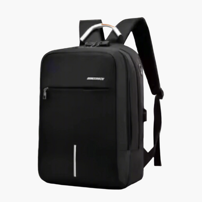 Techguard Black Water-Resistant Backpack with Large Capacity