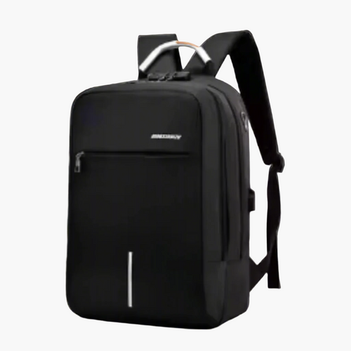 Techguard Black Water-Resistant Backpack with Large Capacity