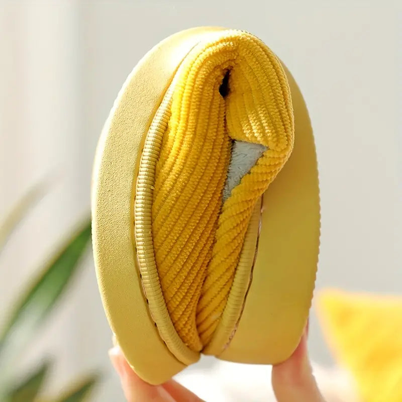 Plush Corduroy Slippers - Soft, Cozy & Non-Slip