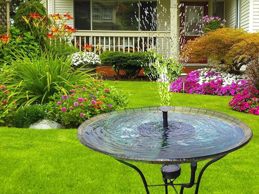 Solar Water Fountain, Outdoor Garden Decoration with Solar-Powered Pump