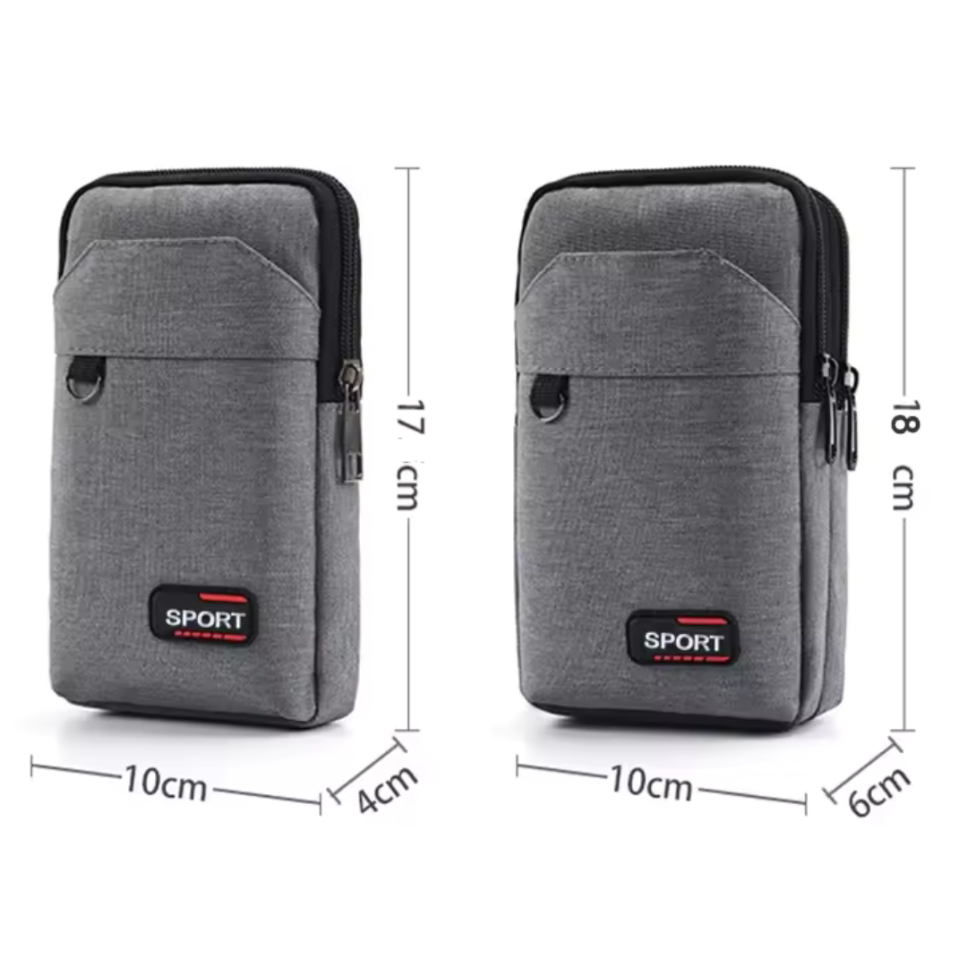 Runguard Pro Gray Waterproof Waist Bag for Sports Activities