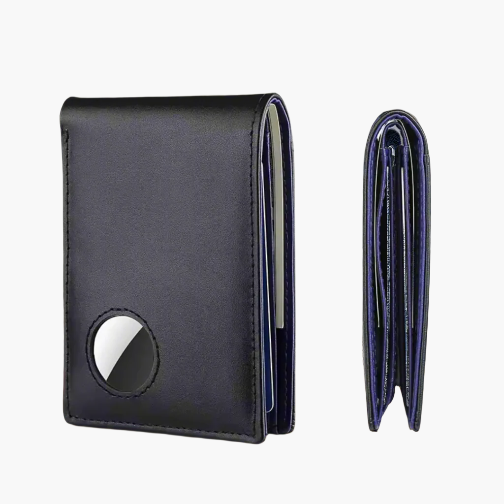 Securewallet Navy Blue Stylish Men's Wallet with Airtag Slot