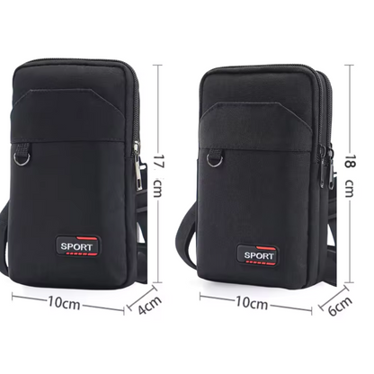 Runguard Pro Black Waterproof Waist Bag for Sports and Hiking