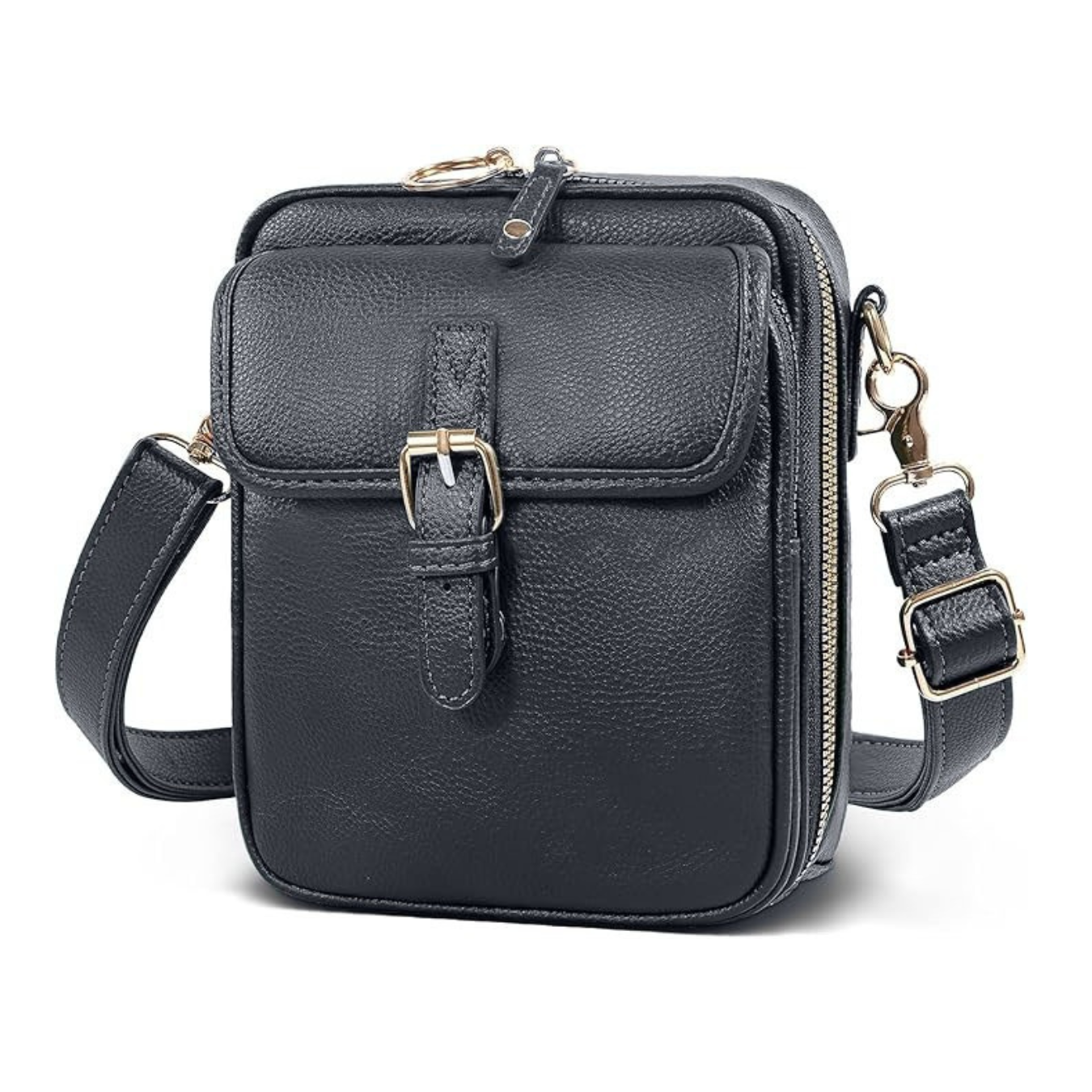 Compact Leather Axle Crossbody Bag for Stylish Women