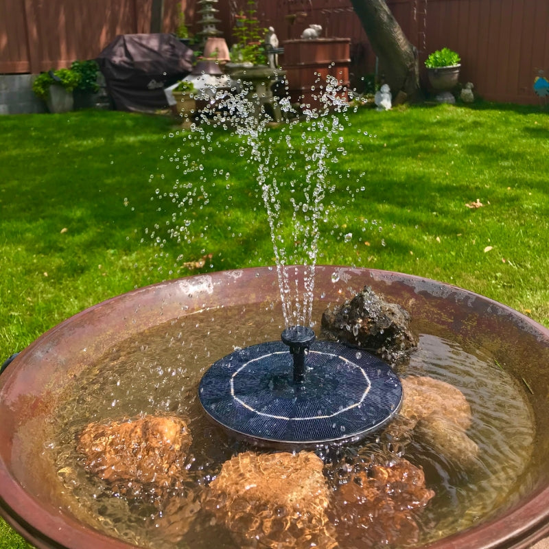 Solar-Powered Bird Bath Fountain - Automatic Water Art for Garden