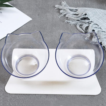 Raised Cat Bowls to Prevent Fast Eating & Stomach Issues