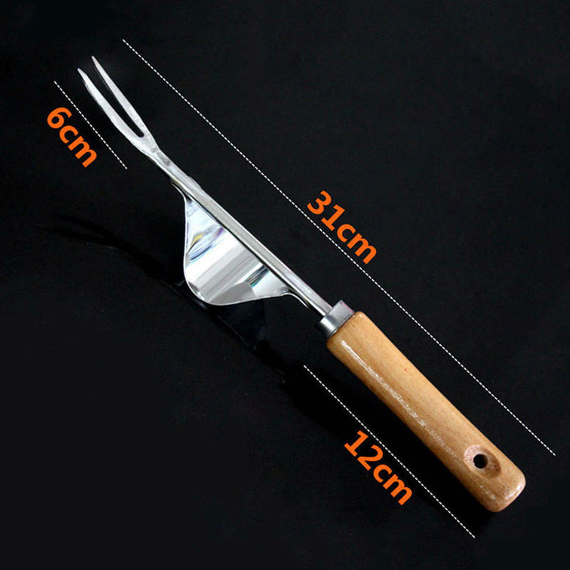 Ergonomic Stainless Steel Weed Removal Tool with Ash Handle
