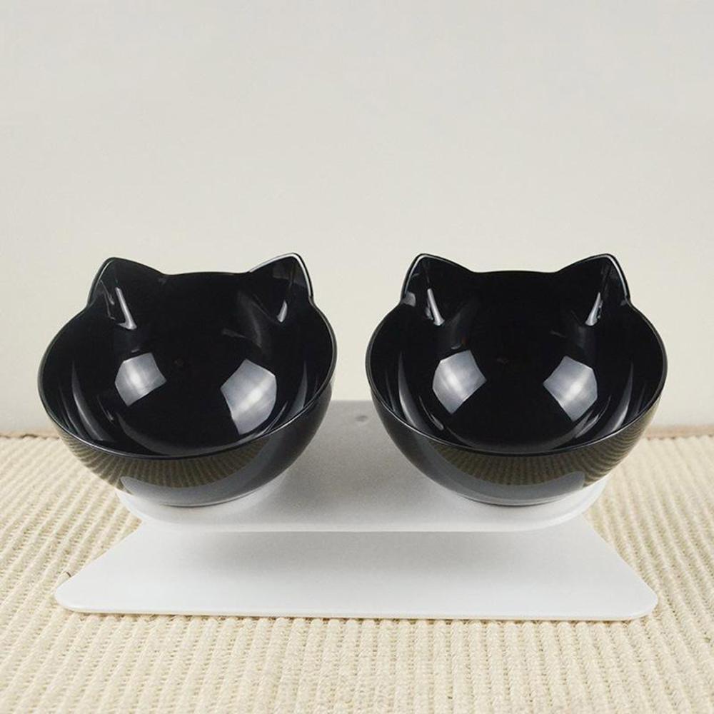 Raised Cat Bowls to Prevent Fast Eating & Stomach Issues