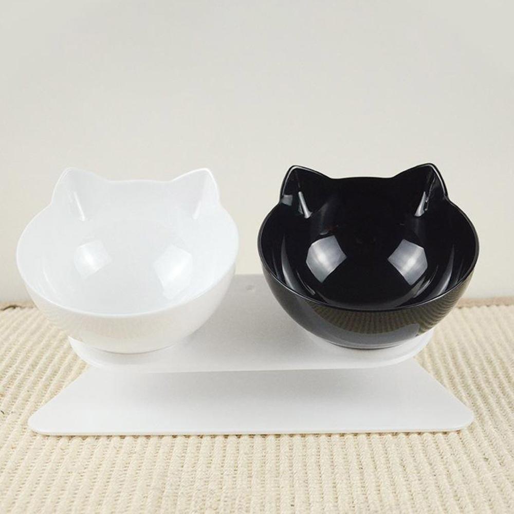 Raised Cat Bowls to Prevent Fast Eating & Stomach Issues