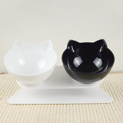 Raised Cat Bowls to Prevent Fast Eating & Stomach Issues