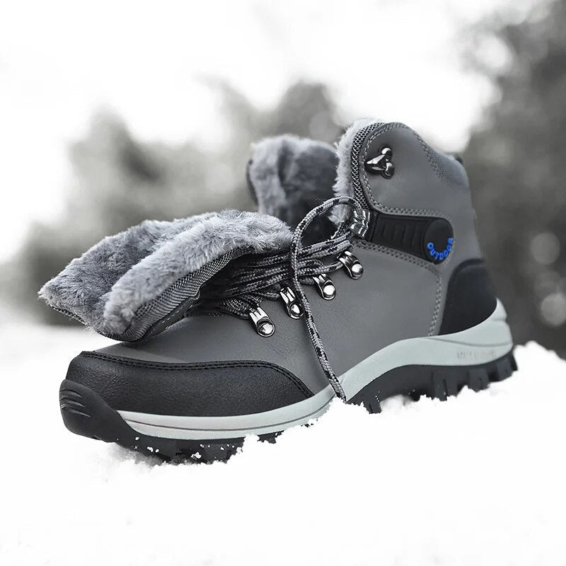 Men's Winter Shoes - Waterproof, Plush Lining & Slip-Resistant