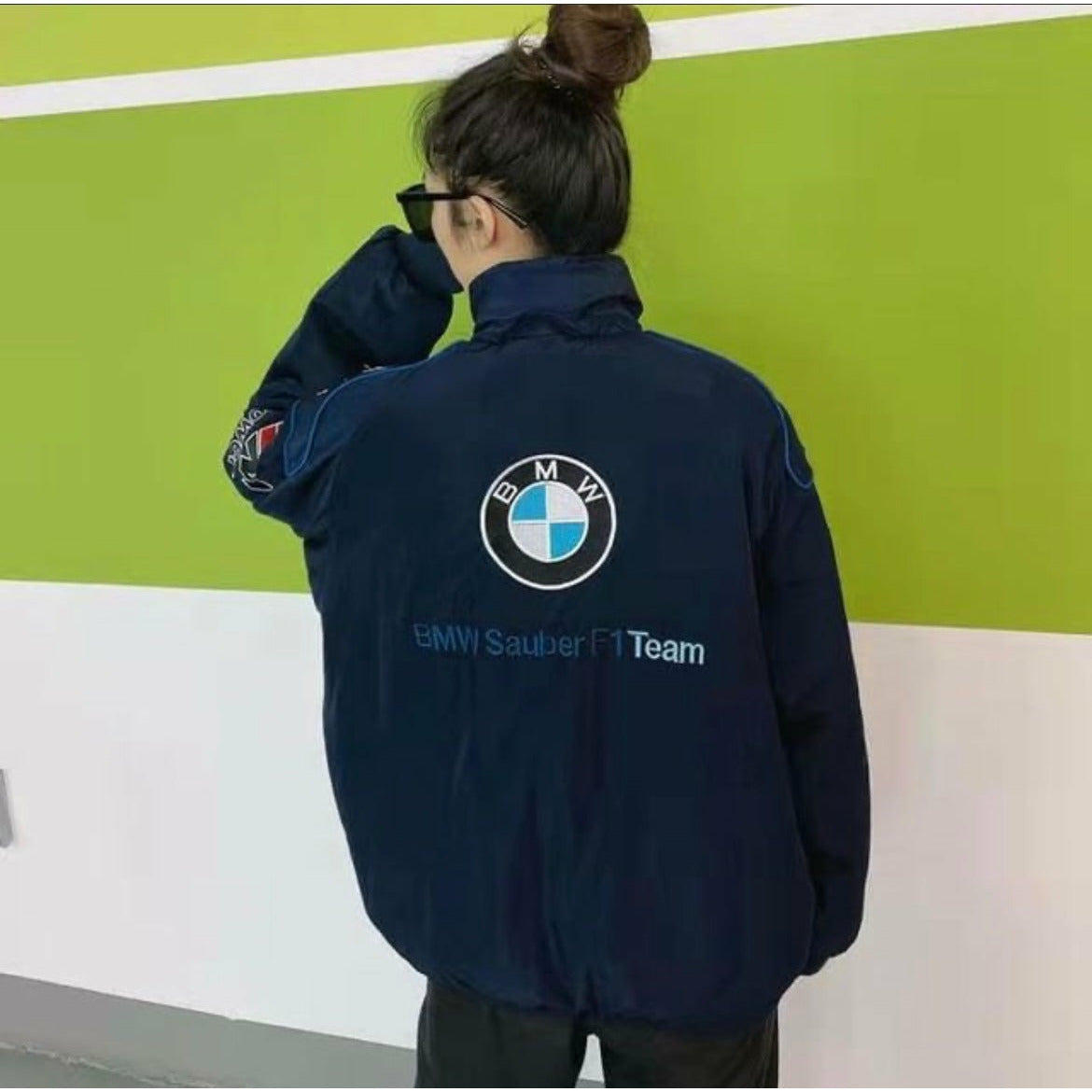 Unisex BMW Racing Bomber Jacket for Motorsports Enthusiasts