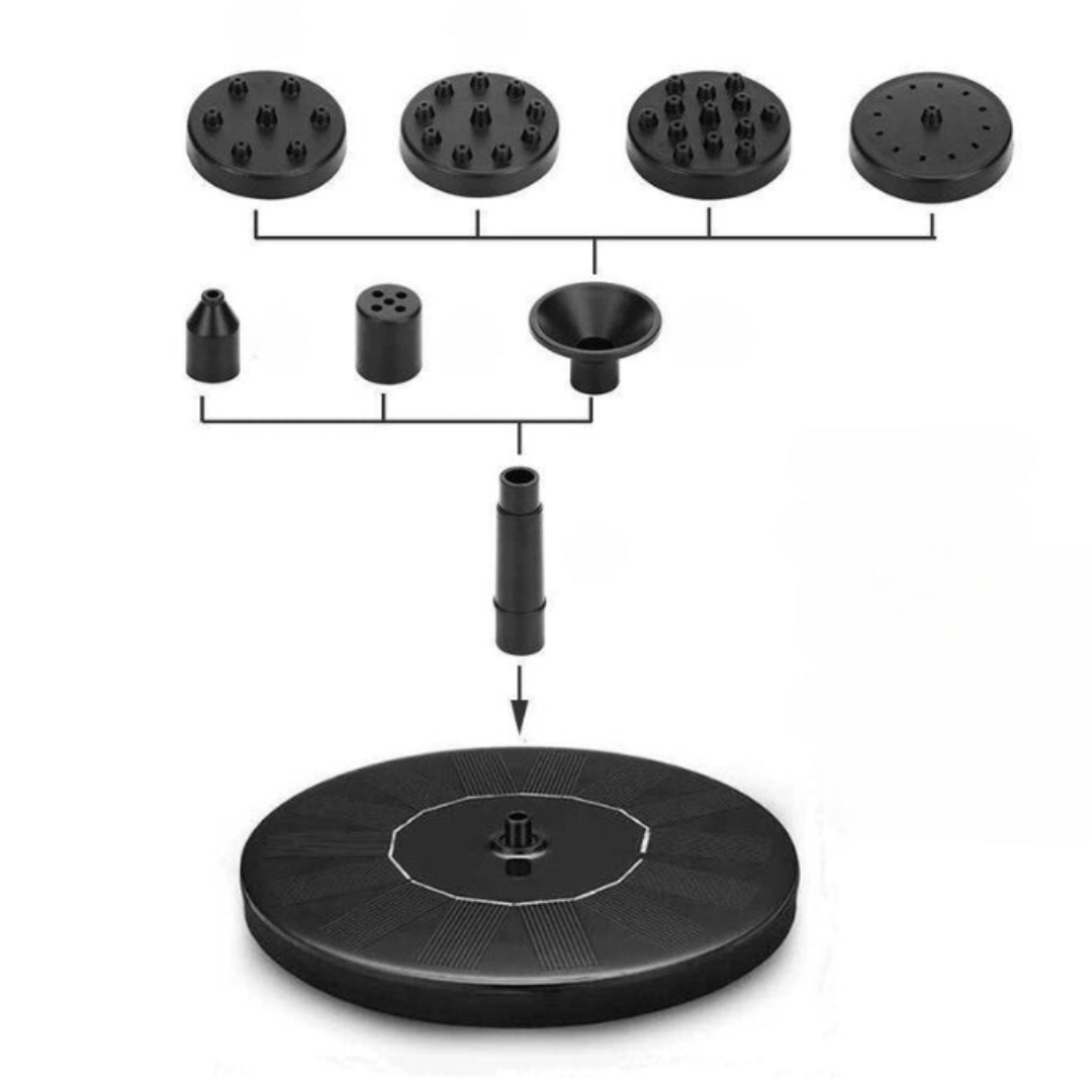Solar-Powered Bird Bath Fountain - Automatic Water Art for Garden