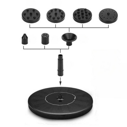 Solar-Powered Bird Bath Fountain - Automatic Water Art for Garden