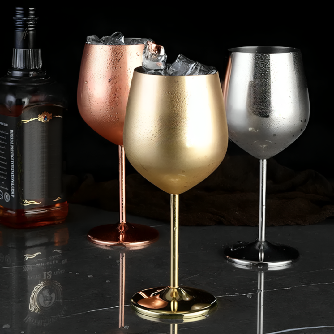 Stainless Steel Wine Glass Neat And Robust For Best