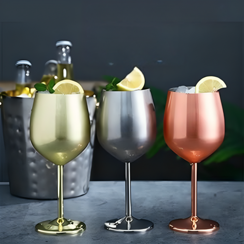 Stainless Steel Wine Glass Neat And Robust For Best