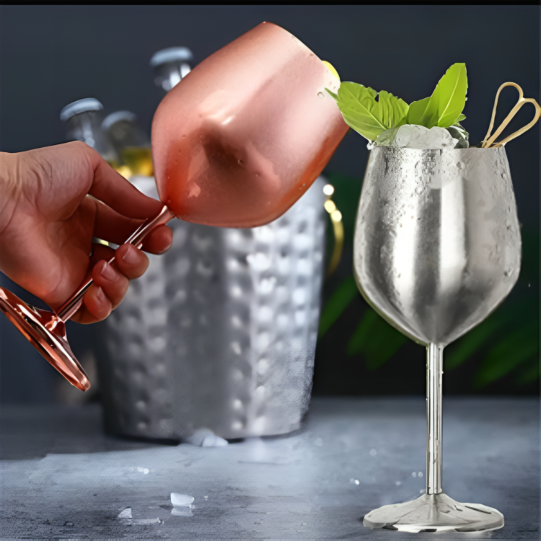 Stainless Steel Wine Glass Neat And Robust For Best