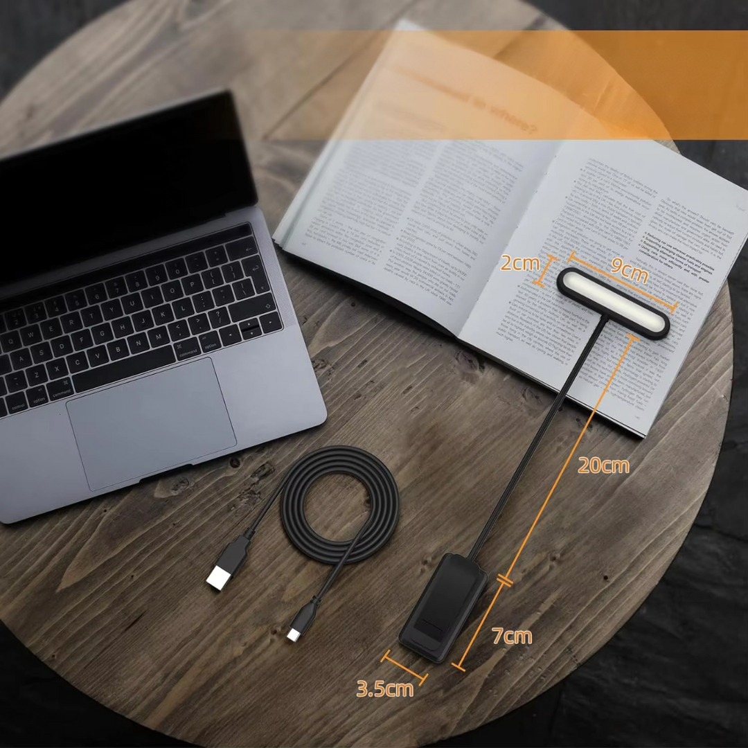 Smart Led Reading Lamp With Clamp Rechargeable Portable