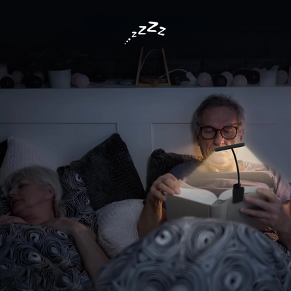 Smart Led Reading Lamp With Clamp Rechargeable Portable