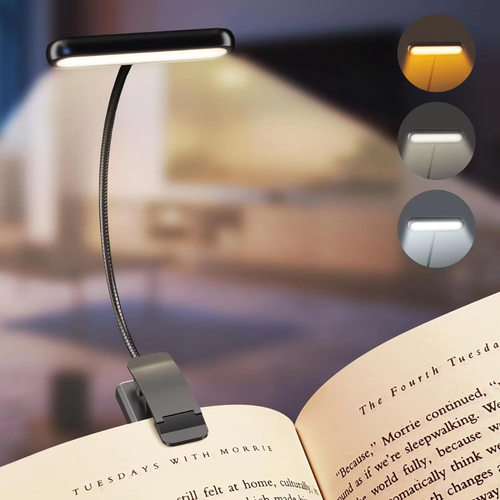 Smart Led Reading Lamp With Clamp Rechargeable Portable