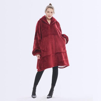 Huggie Hoodie Lovely Large Blanket With Sleeves