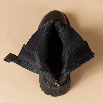 Round Nose Platform Chelsea Boots - Stylish, Comfortable & Non-Slip