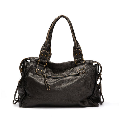 Elegant Black Handbag - Timeless Design, Genuine Leather