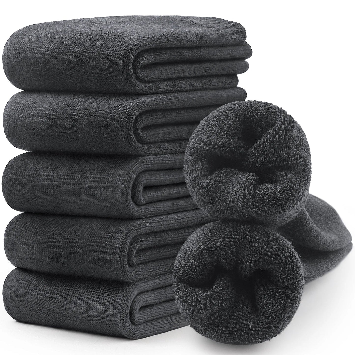 5-Pair Warm Winter Stockings - Comfort & Protection