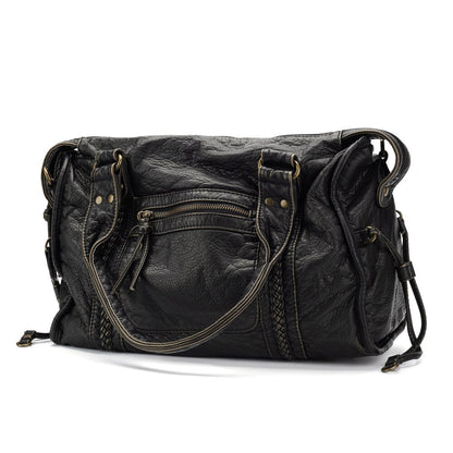 Elegant Black Handbag - Timeless Design, Genuine Leather