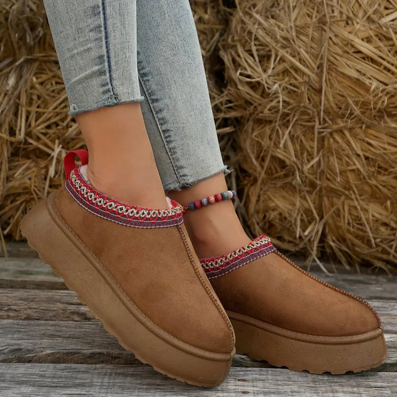 Trendy Comfort Slippers - Plush Lining & Suede Design