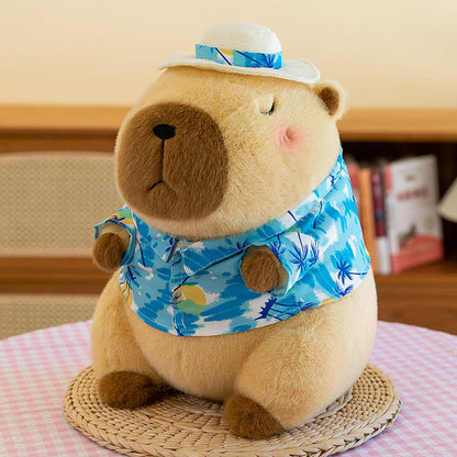 Capy Cutie Plush Pillow with Backpack Cozy Decorative