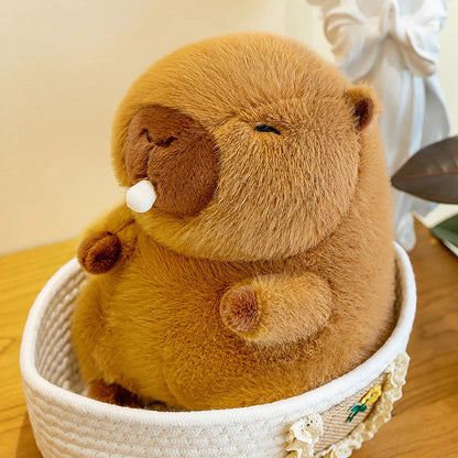 Capy Cutie Plush Pillow with Backpack Cozy Decorative