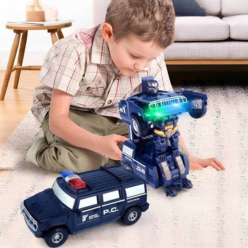 Roborace Transforming Car Robot – LED Lights & Interactive Toy