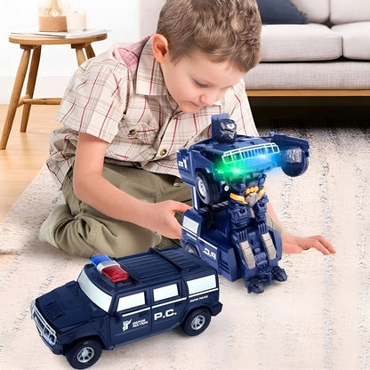 Roborace Transforming Car Robot – LED Lights & Interactive Toy