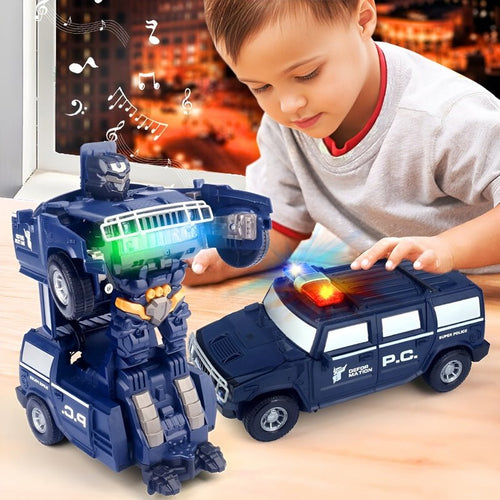 Roborace Transforming Car Robot – LED Lights & Interactive Toy