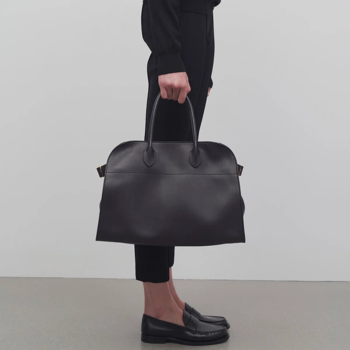 Classic Leather Handbag, Versatile for Work and Office