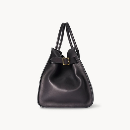 Classic Leather Handbag, Versatile for Work and Office